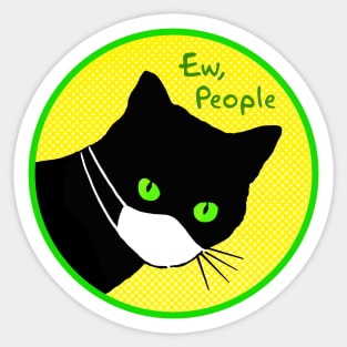 Black Cat hates you virus Sticker